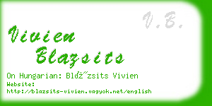 vivien blazsits business card